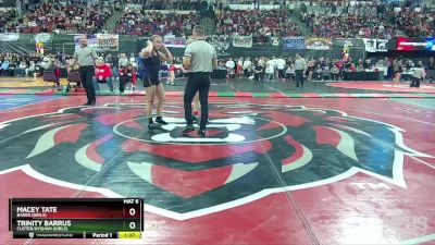 G - 152 lbs Semifinal - Macey Tate, Baker (Girls) vs Trinity Barrus, Custer/Hysham (Girls)