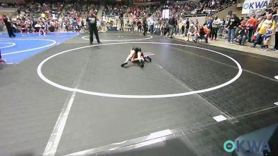 49 lbs Round Of 32 - Axzten Wikel, Tahlequah Wrestling Club vs Bracen Bloxsom, Ponca City Wrestling