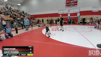 54-58 lbs Round 1 - Cason Pachek, Wiggins Youth Wrestling vs Harvey Richmeier, Platte Valley Jr Wrestling