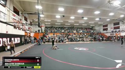 49 lbs Cons. Round 4 - Benjamin Barbour, Camel Kids Wrestling vs Daxton Smith, Glenrock