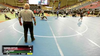 94 lbs Semifinal - Tyler Sweet, California vs Hudson Chittum, Sebolt Wrestling Academy