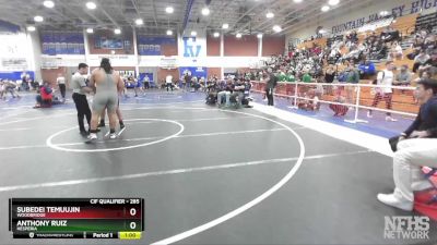 285 lbs 3rd Place Match - Subedei Temuujin, Woodbridge vs Anthony Ruiz, Hesperia