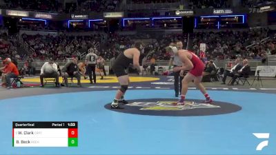 220 lbs Quarterfinal - Will Clark, Crown Point vs Brady Beck, Rochester Community