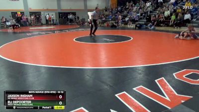 N-12 lbs Cons. Round 1 - Jaxson Ingham, VS Viking Wrestling Club vs Eli Depoorter, West Branch Wrestling