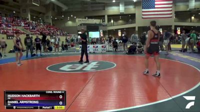 138 lbs Cons. Round 4 - Hudson Hackbarth, OK vs Daniel Armstrong, AR