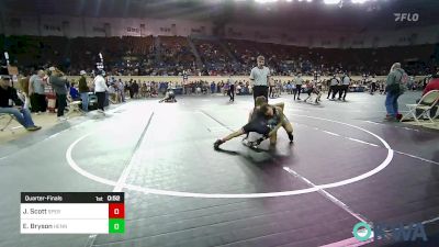 80 lbs Quarterfinal - Jordan Scott, Sperry Wrestling Club vs Emily Bryson, Hennessey Takedown Club