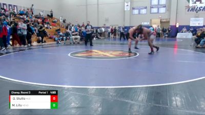 285 lbs Champ. Round 3 - Dion Stutts, Memphis Univ. Sch. vs Mason Lilly, Hendersonville