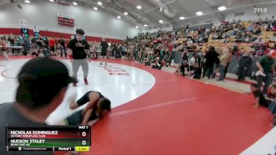 75-81 lbs Round 3 - Hudson Staley, Bear Cave WC vs Nicholas Dominguez, Victory Wrestling Club