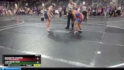 180 lbs Champ. Round 2 - Cheyenne Ruiz, Team Utah vs Anasette Cooper, Team North Carolina