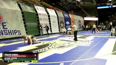 138 Class 2 lbs Cons. Round 2 - Trevor Green, St. Michael The Archangel Catholic vs Ryder Coons, Mid-Buchanan