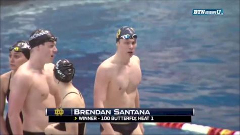 ND, CIN at IU, Men 100 Fly Heat 2