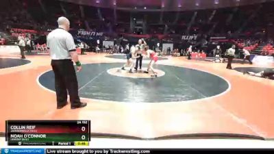 2A 152 lbs Quarterfinal - Noah O`Connor, Lemont (H.S.) vs Collin Reif, Jacksonville (H.S.)