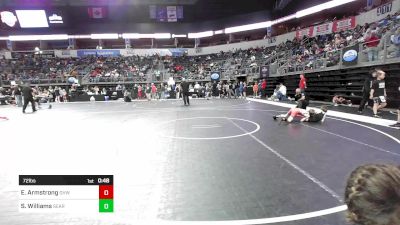 72 lbs Quarterfinal - Elias Armstrong, Greater Heights Wrestling vs Seth Williams, Searcy Youth Wrestling