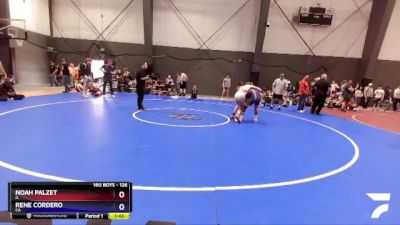 126 lbs Cons. Round 4 - Noah Palzet, IL vs Rene Cordero, CA