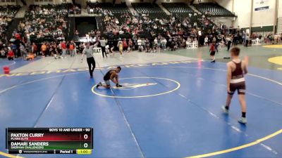 90 lbs Cons. Round 2 - Paxton Curry, Plains Elite vs Damari Sanders, Sherman Challengers