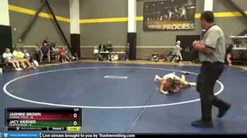 124 lbs Round 1 (3 Team) - Jacy Kriener, FEWTeamIowa vs Jasmine Brown, Chasing Titles