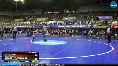 133 lbs Cons. Round 2 - Gabriel Leo-Esparolini, Johnson And Wales vs Jacob Blair, Delaware Valley