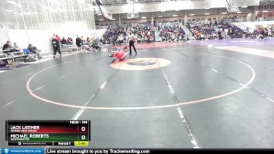 149 lbs Quarterfinal - Jack Latimer, Grand View (Iowa) vs Michael Roberts, Westminster