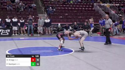 121 lbs Qtr-finals - Aiden Grogg, Saucon Valley vs Parker Sentipal, Burgettstown