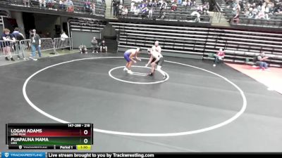 218 lbs Champ. Round 2 - Fuapauna Mama, Lehi vs Logan Adams, Lone Peak