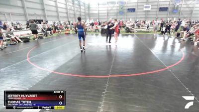 145 lbs Placement Matches (8 Team) - Jeffrey Huyvaert, Team Indiana vs Thomas Toteh, Oklahoma Outlaws Red