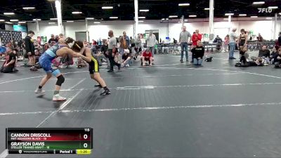 115 lbs Round 6 (8 Team) - Cannon Driscoll, Mat Assassins Black vs Grayson Davis, Steller Trained Krayt