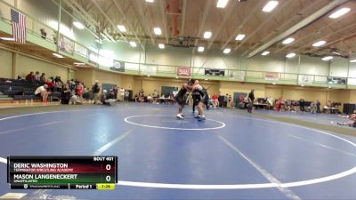 190 lbs Quarterfinal - Deric Washington, Terminator Wrestling Academy vs Mason Langeneckert, Unaffiliated