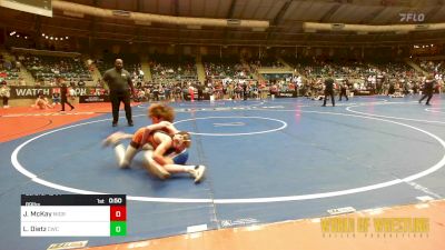 89 lbs Consi Of 16 #1 - John McKay, MIGRTC vs Landon Dietz, Cowboy Wrestling Club