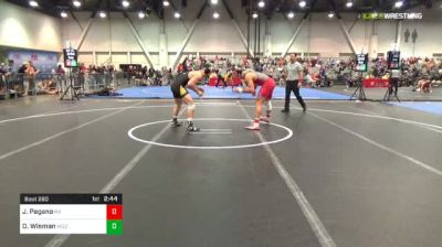 184 lbs C Of 32 #2 - Jordan Pagano, Rutgers vs Dylan Wisman, Missouri