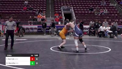 215 lbs Round Of 16 - Isaiah Harrick, Cathedral Preparatory Sch vs Daniel Borzillo, Spring Ford