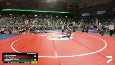 2A-126 lbs Quarterfinal - Braydnn Terry, Moorcroft vs Aidan Miller, Wyoming Indian