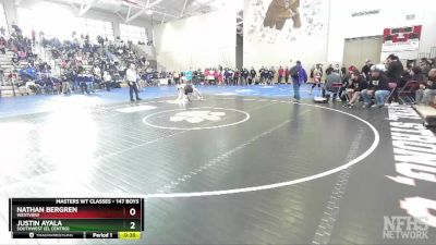 147 Boys Cons. Round 2 - Justin Ayala, Southwest (El Centro) vs Nathan Bergren, Westview