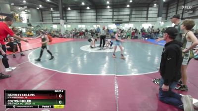 75 lbs Round 2 (6 Team) - Barrett Collins, FCA WRESTLING vs Colton Miller, GREAT NECK WC - GREEN