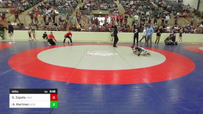 40 lbs Semifinal - Gavin Zapata, Jackson County Wrestling Club vs Adrian Martinez, Georgia