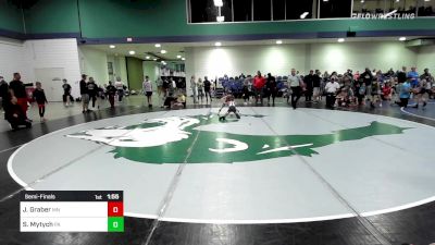 55 lbs Semifinal - Jacob Graber, MN vs Steve Mytych, PA