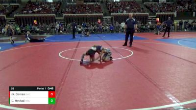 58 lbs Quarterfinal - Rygan Gamas, Glasgow Wrestling Club vs Dakota Hystad, Rustler Wrestling Club