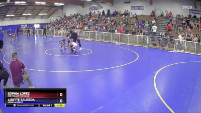 71 lbs Round 3 - Sophia Lopez, Mid-Valley Mat Club vs Lizette Sauceda, Lewis Academy