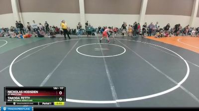 117 lbs Round 1 - Nicholas Hodsden, 3F Wrestling vs Takoda Fetty, Best Trained Wrestling