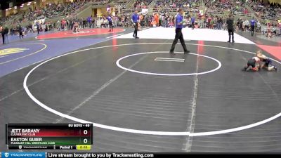 49 lbs Cons. Round 1 - Easton Guier, Pleasant Hill Wrestling Club vs Jett Barany, Culver Mat Club