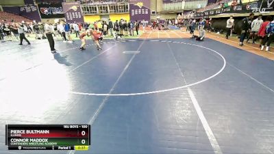 100 lbs Cons. Round 2 - Pierce Bultmann, Illinois vs Connor Maddox, Contenders Wrestling Academy