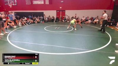 105 lbs Round 3 (6 Team) - Gianni Diaz, Best Trained vs Tate Blackwell, Kansas Gold