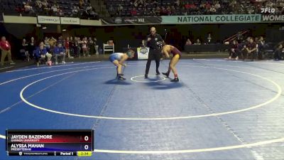 123 lbs Cons. Round 2 - Jayden Bazemore, Gannon University vs Alyssa Mahan, Presbyterian