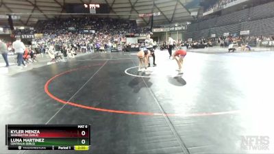 Girls 1B/2B/1A/2A 100 Quarterfinal - Kyler Menza, Washington (Girls) vs Luna Martinez, Centralia (Girls)