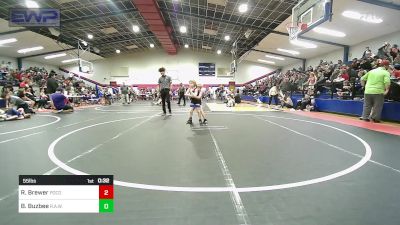 55 lbs Round Of 16 - Runner Brewer, Pocola Youth Wrestling vs Brady Buzbee, R.A.W.