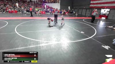 60 lbs Cons. Round 3 - Lillian Beyer, New London vs Zoe Bethel, Mt. Horeb Area Wrestling