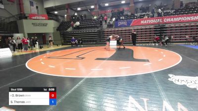 191 lbs Consi Of 8 #2 - Olivia Brown, Grand View (Iowa) vs Samyra Thomas, Jarvis Christian (Texas)