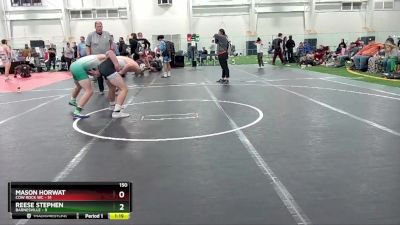 150 lbs Round 5 (10 Team) - Reese Stephen, Barnesville vs Mason Horwat, Cow Rock WC