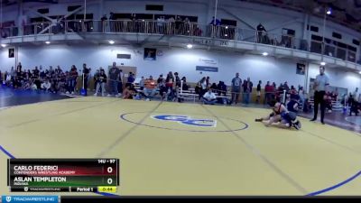 97 lbs Champ. Round 2 - Carlo Federici, Contenders Wrestling Academy vs Aslan Templeton, Indiana