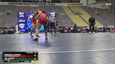 148 lbs 1st Place Match - Veronica Madrid, Derby Wrestling Club vs Gia Coons, California