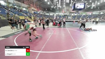 110 lbs Consi Of 16 #1 - Noah Sanders, Windsor Middle School vs Judah Bogart, Glenwood Springs Middle School